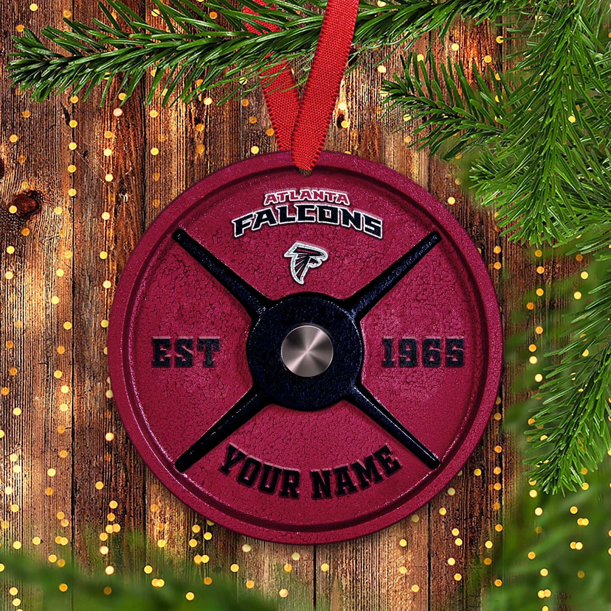 Atlanta Falcons Fitness Circle Aluminium Custom Ornament 2 Side Trending New Arrivals H52884 ETUG311023
