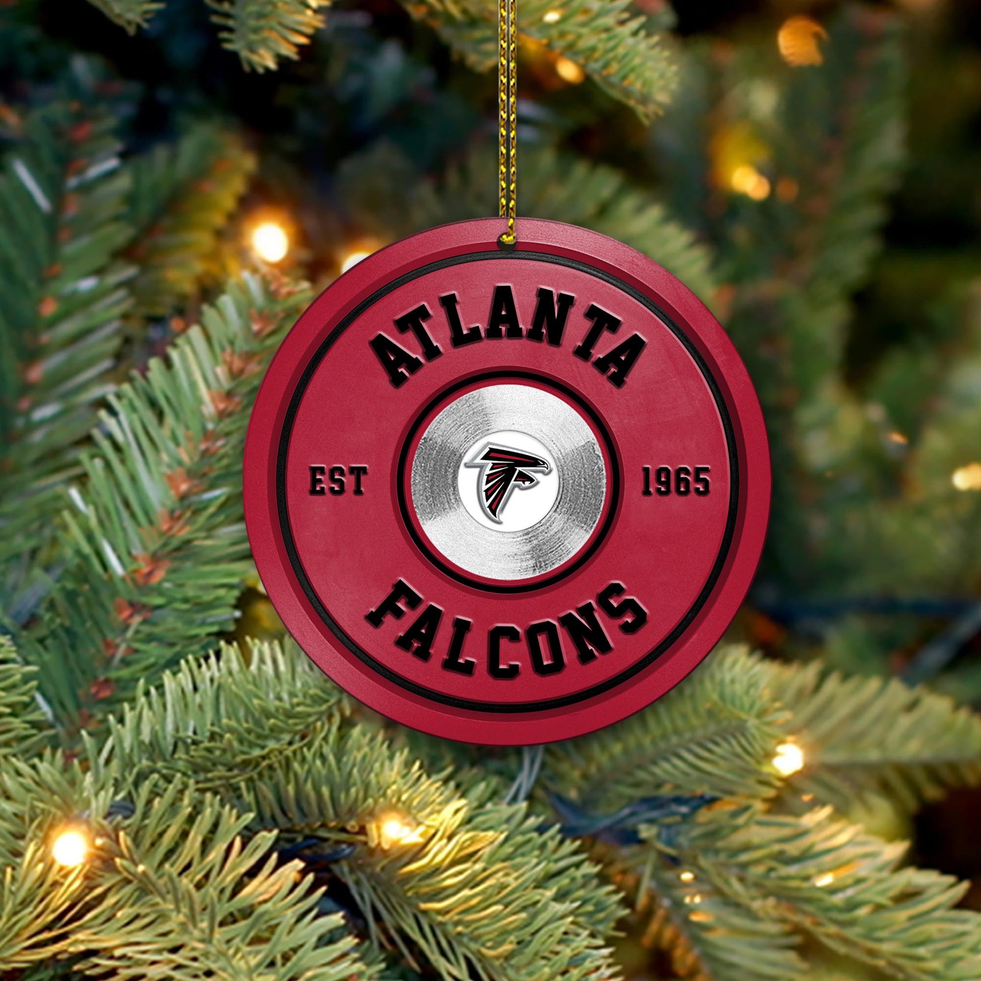 Atlanta Falcons Fitness Circle Aluminium Ornament 2 Side Trending New Arrivals H52883 ETUG311023