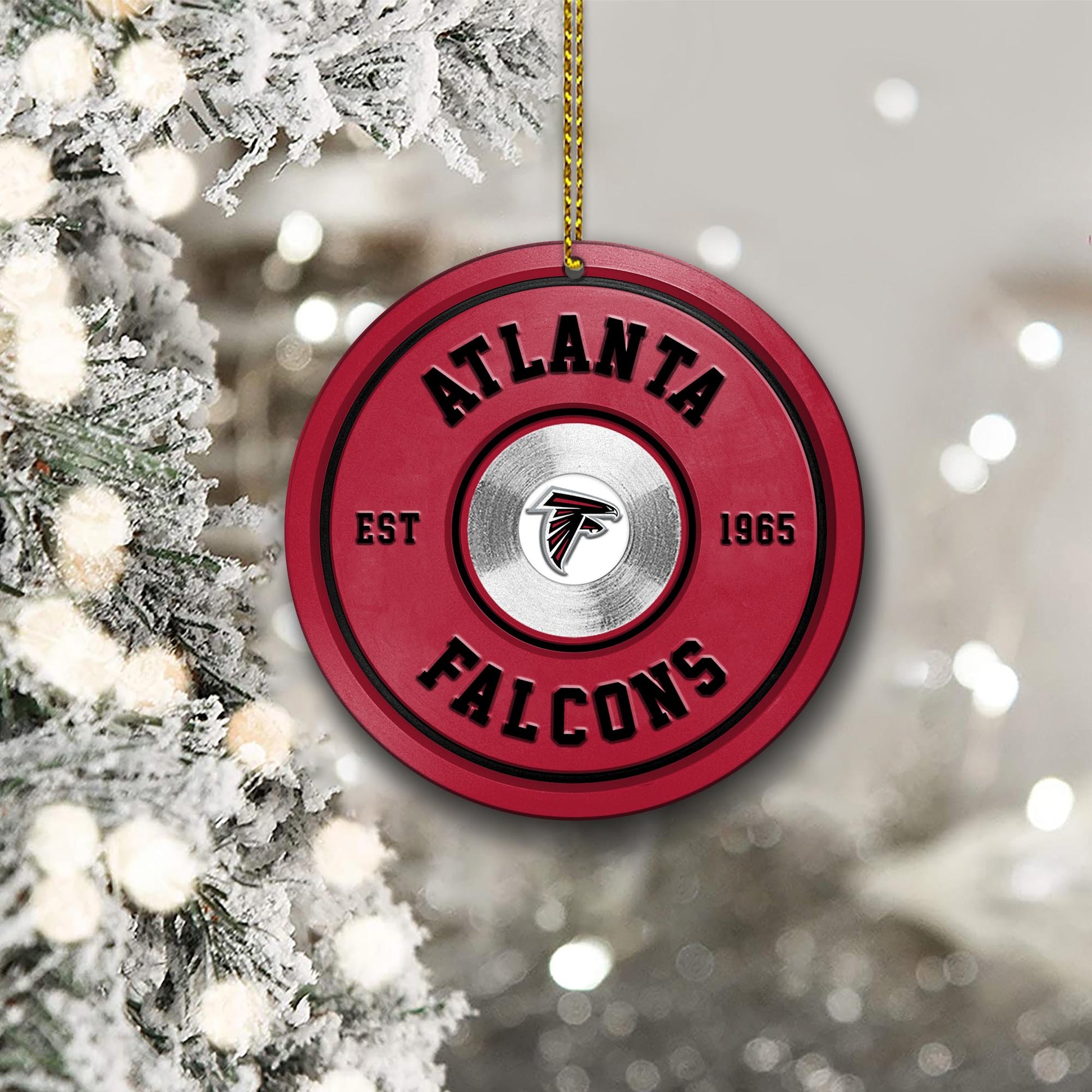 Atlanta Falcons Fitness Circle Aluminium Ornament 2 Side Trending New Arrivals H52883 ETUG311023