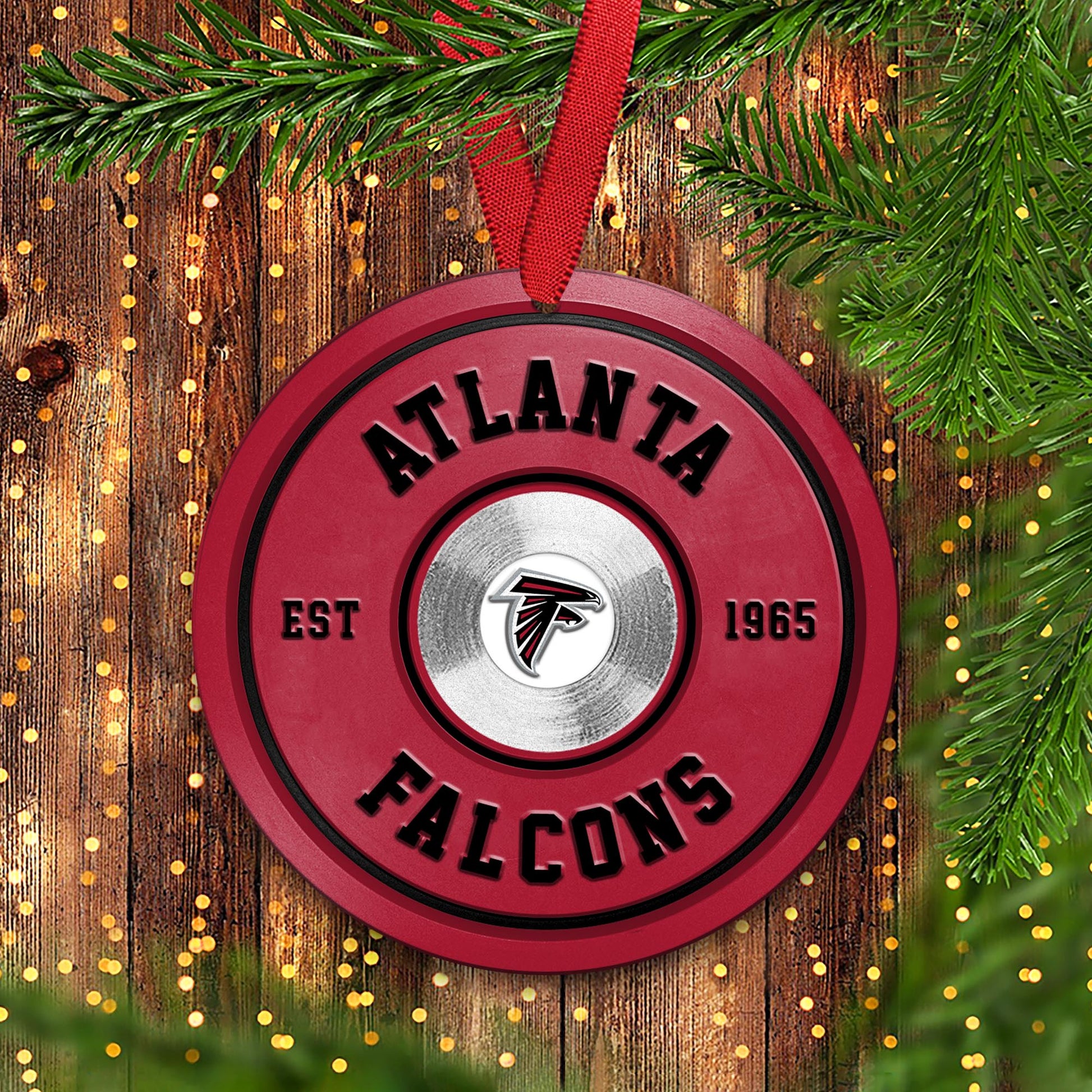 Atlanta Falcons Fitness Circle Aluminium Ornament 2 Side Trending New Arrivals H52883 ETUG311023