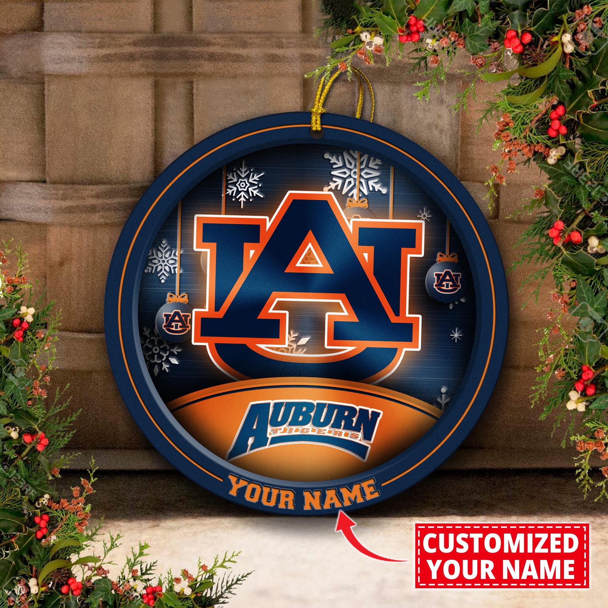 Auburn Tigers Circle Aluminium Custom Ornament 2 Side Trending New Arrivals H52912 ETUG311023