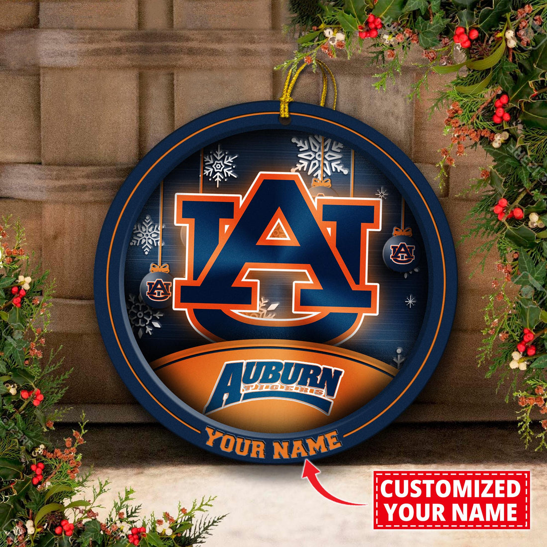 Auburn Tigers Circle Aluminium Custom Ornament 2 Side Trending New Arrivals H52912 ETUG311023