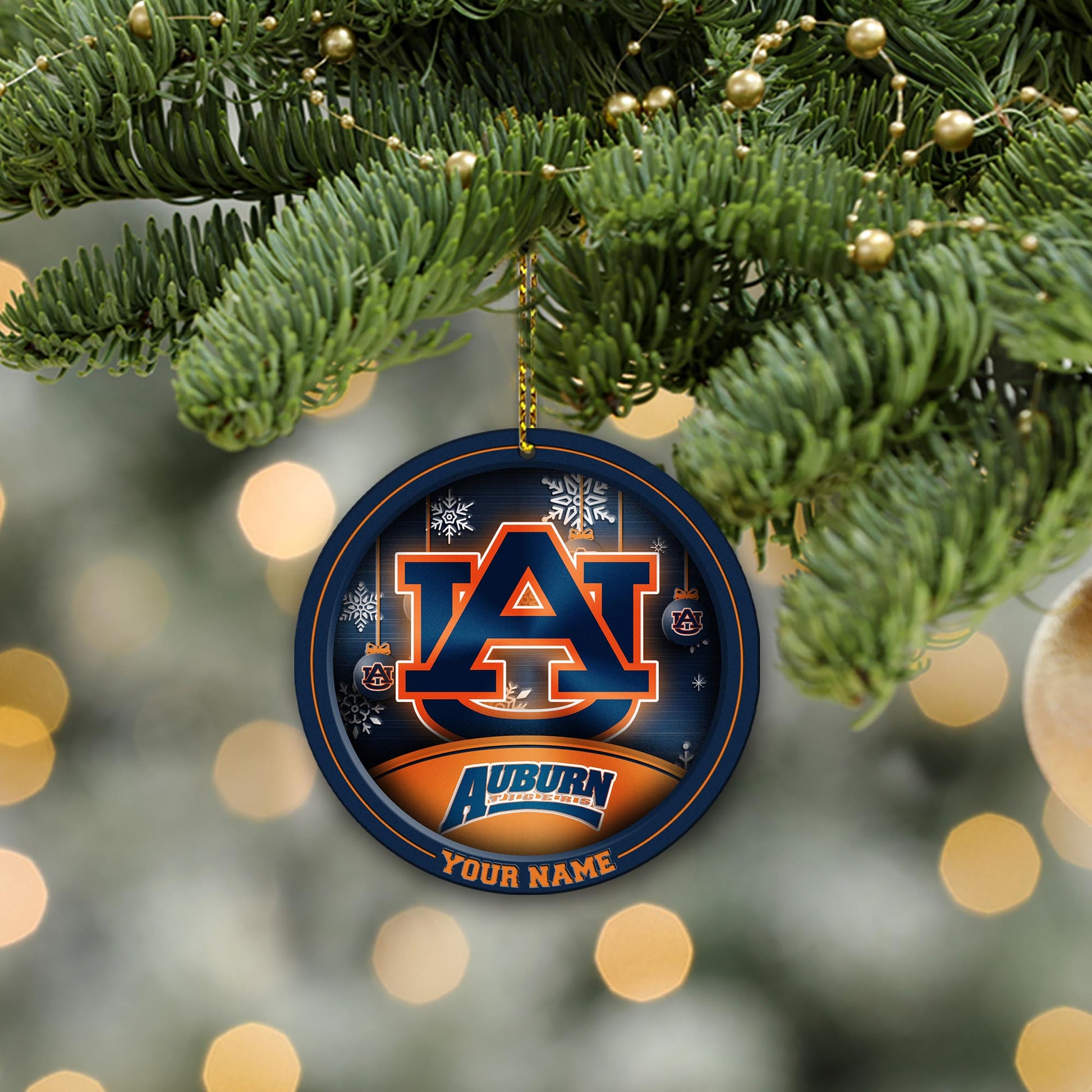 Auburn Tigers Circle Aluminium Custom Ornament 2 Side Trending New Arrivals H52912 ETUG311023