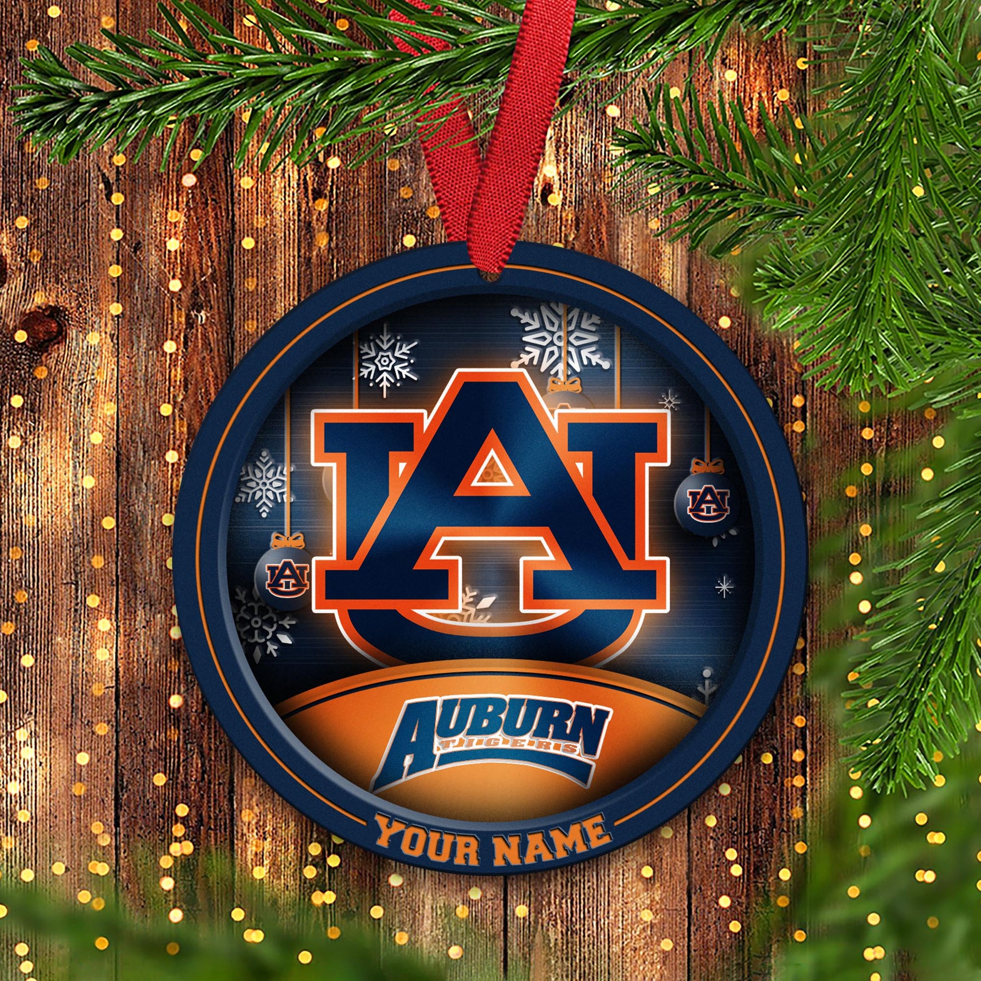 Auburn Tigers Circle Aluminium Custom Ornament 2 Side Trending New Arrivals H52912 ETUG311023