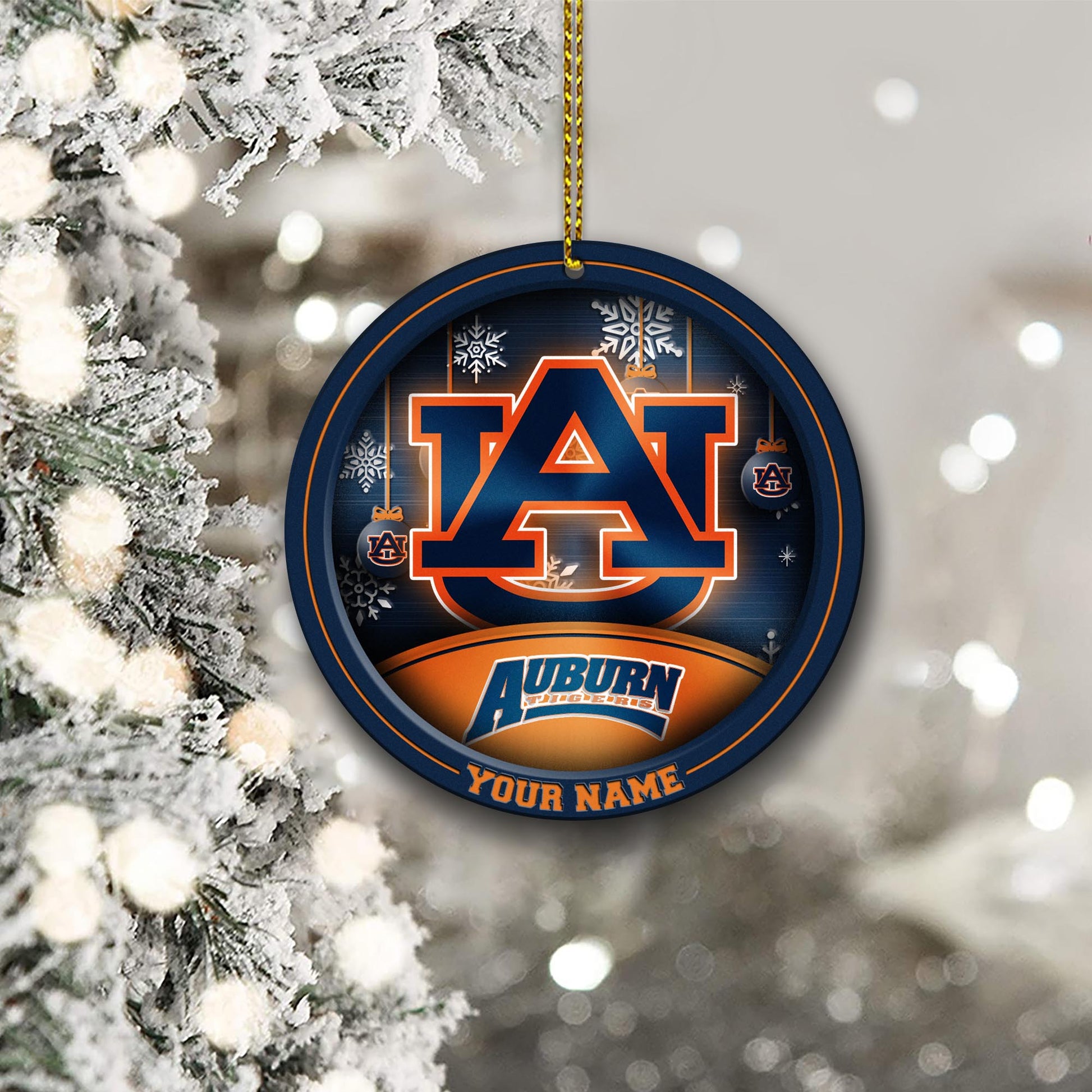 Auburn Tigers Circle Aluminium Custom Ornament 2 Side Trending New Arrivals H52912 ETUG311023