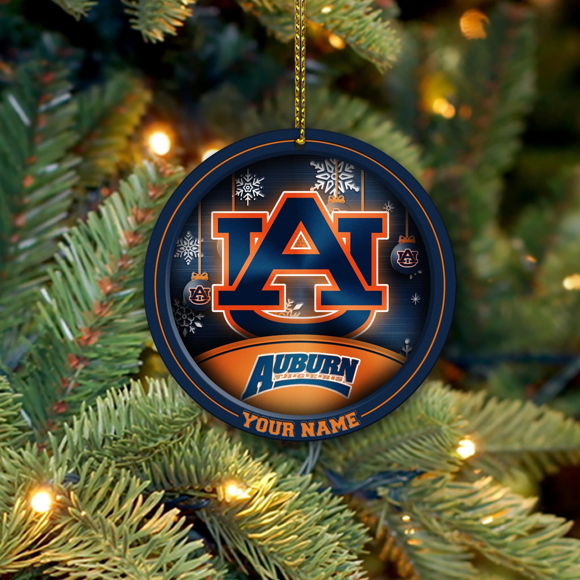 Auburn Tigers Circle Aluminium Custom Ornament 2 Side Trending New Arrivals H52912 ETUG311023