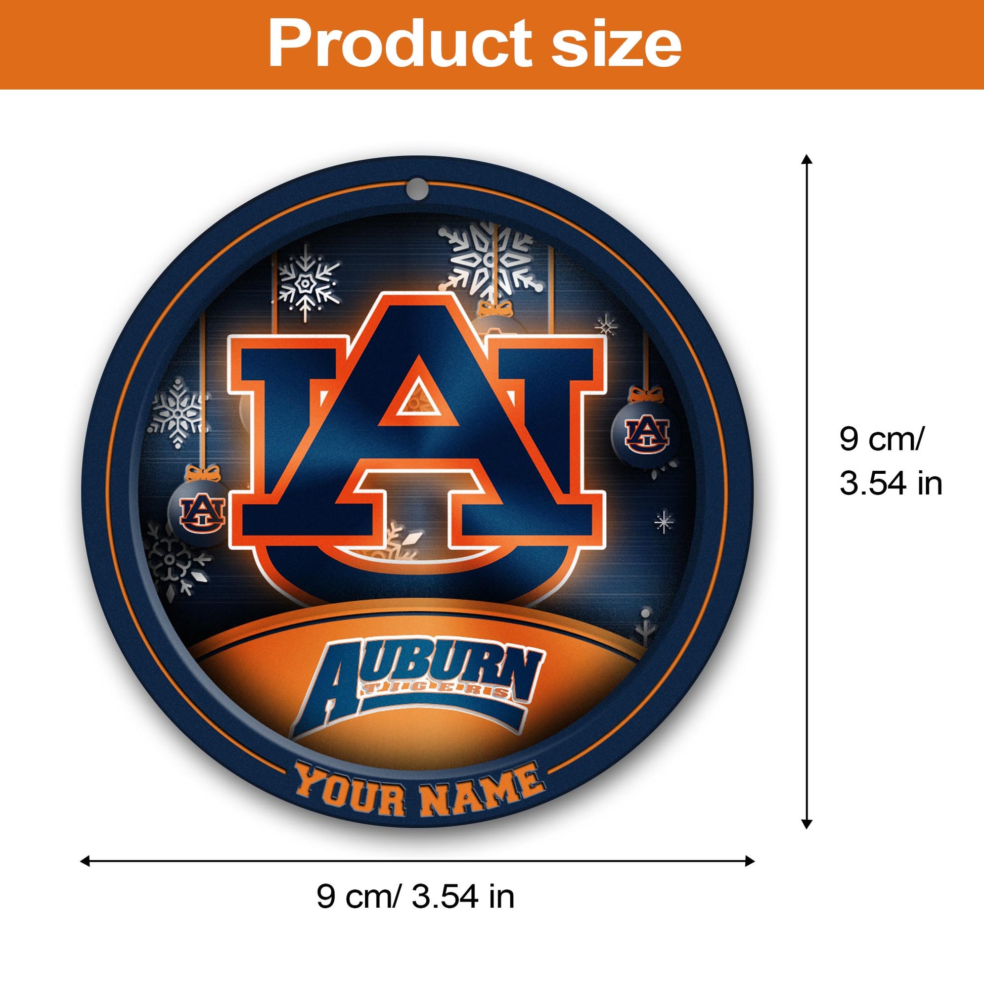 Auburn Tigers Circle Aluminium Custom Ornament 2 Side Trending New Arrivals H52912 ETUG311023