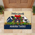 Auburn Tigers Doormat Personalized Your Name, Sport Team Doormat, Christmas Gifts For Football Fan, Home Decor ETHY-52726