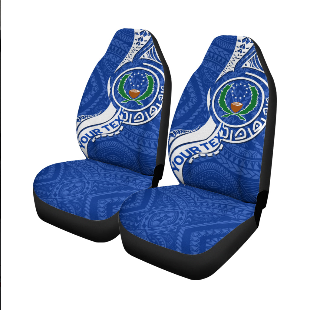 Custom Pohnpei Car Seat Covers Micronesia Pride Blue