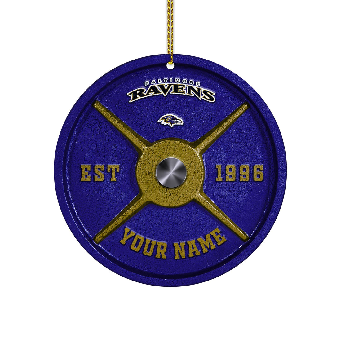 Baltimore Ravens Fitness Circle Aluminium Custom Ornament 2 Side Trending New Arrivals H52884 ETUG311023