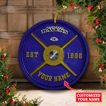 Baltimore Ravens Fitness Circle Aluminium Custom Ornament 2 Side Trending New Arrivals H52884 ETUG311023