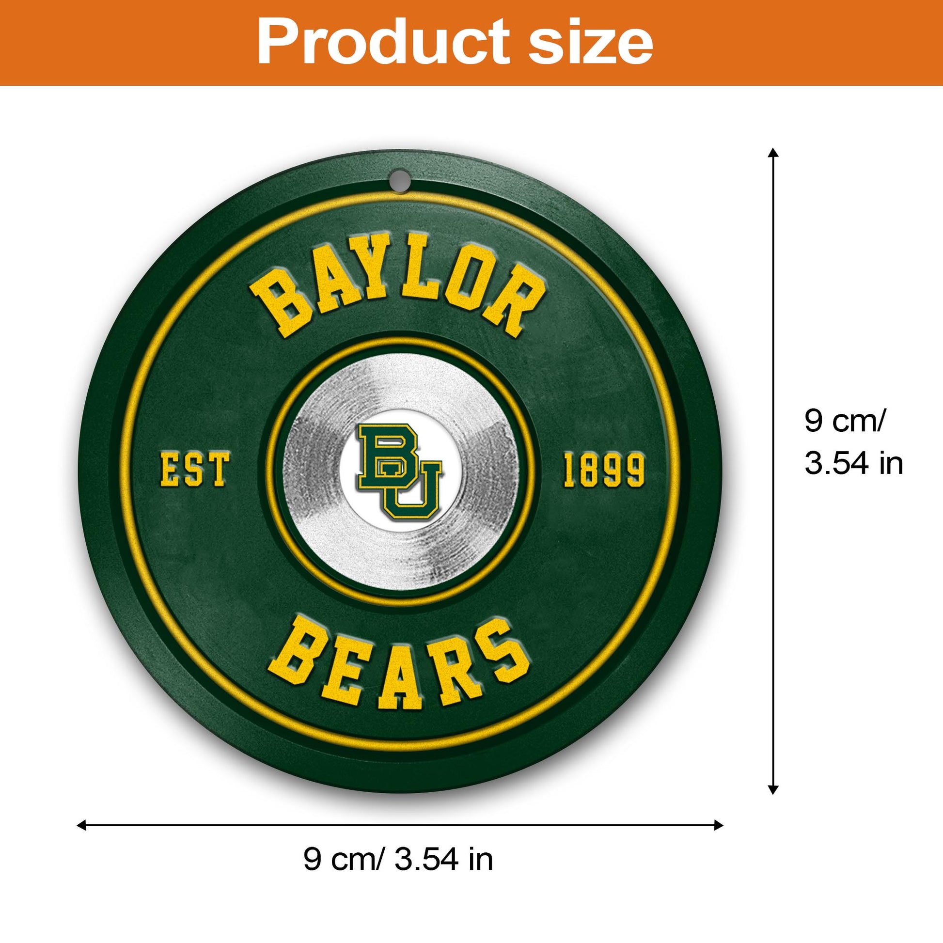 Baylor Bears Fitness Circle Aluminium Ornament 2 Side Trending New Arrivals H52883 ETUG311023