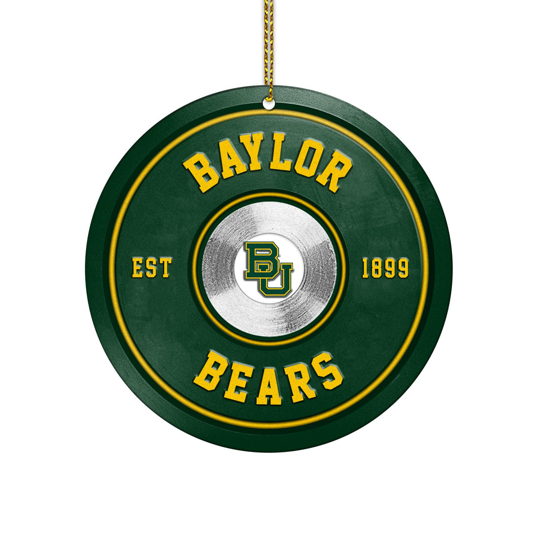 Baylor Bears Fitness Circle Aluminium Ornament 2 Side Trending New Arrivals H52883 ETUG311023