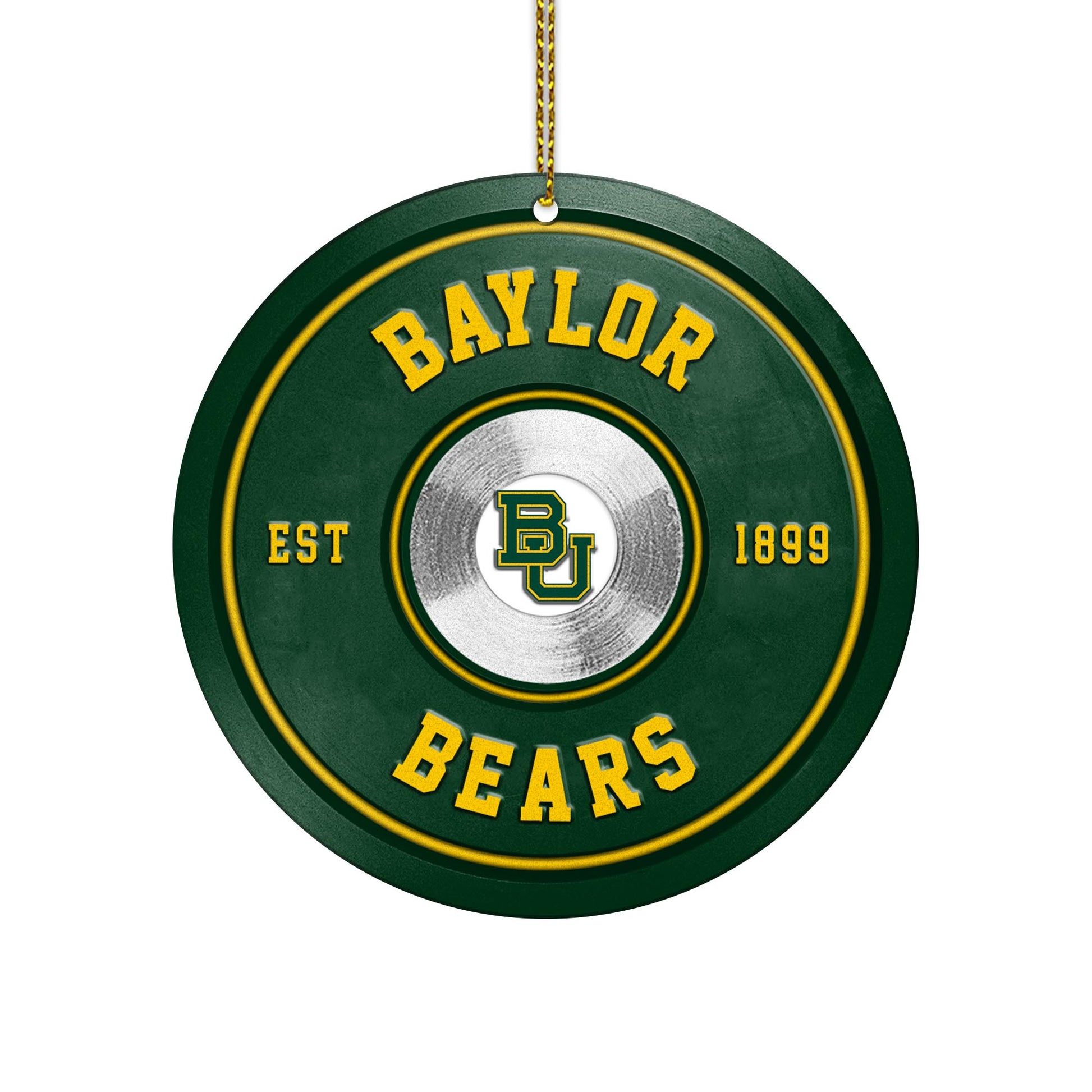 Baylor Bears Fitness Circle Aluminium Ornament 2 Side Trending New Arrivals H52883 ETUG311023