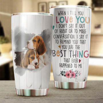 Beagle Tumbler, Gift for Couples, Husband, Wife, Parents, Lovers 20 OZ