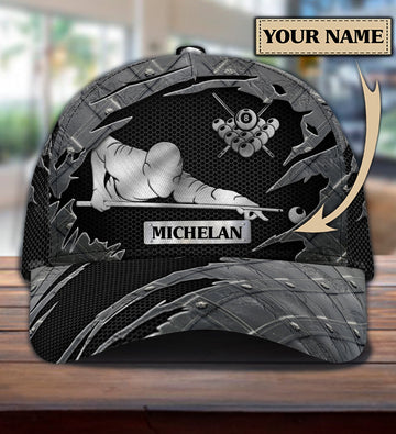 Personalized Billiard Classic Cap, Personalized Gift for Billiard Snooker Lovers, Billiard Snooker Players - CP253PS06 - BMGifts