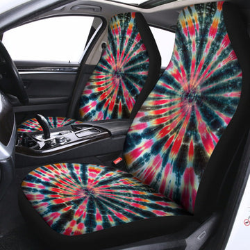 Black Backed Tie Dye Print Universal Fit Car Seat Covers