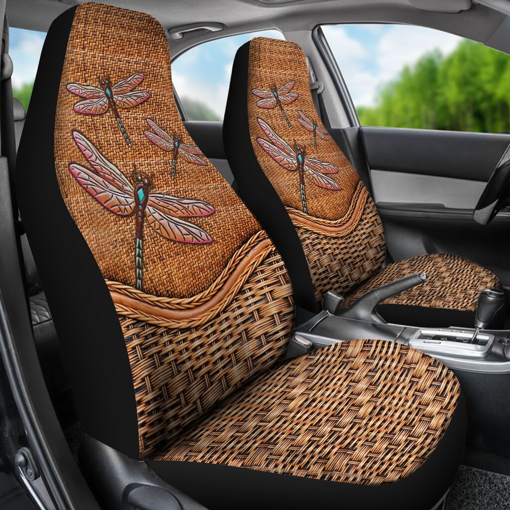 Dragonfly Rattan Teaxture Car Seat cover