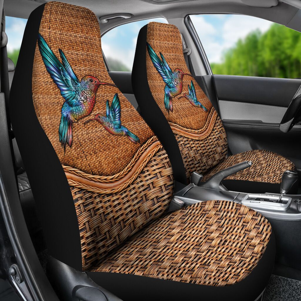 Hummingbird Rattan Teaxture Car seat cover