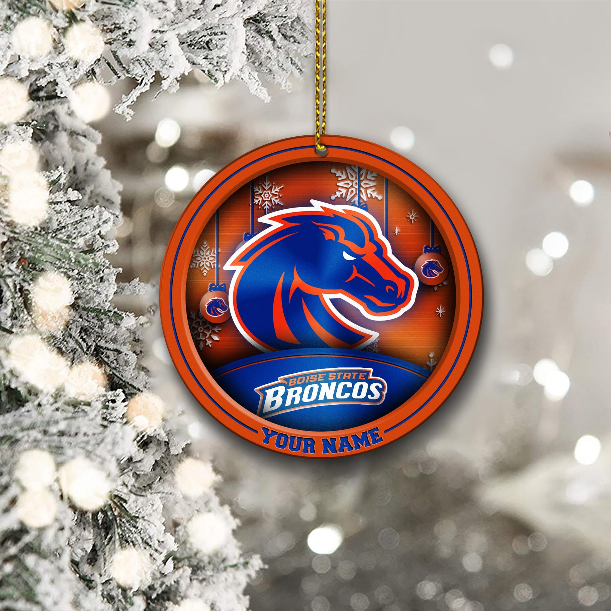 Boise State Broncos Circle Aluminium Custom Ornament 2 Side Trending New Arrivals H52912 ETUG311023