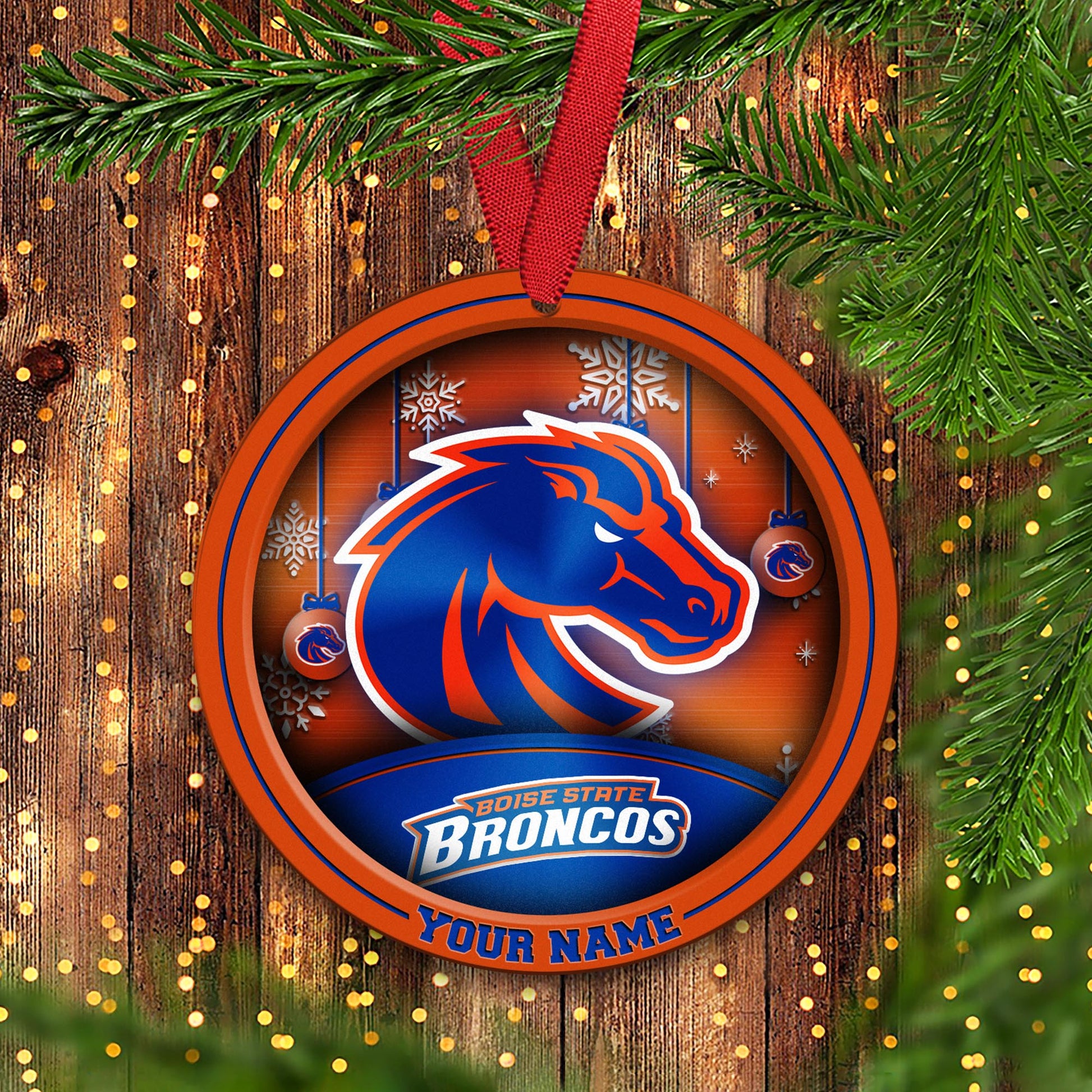 Boise State Broncos Circle Aluminium Custom Ornament 2 Side Trending New Arrivals H52912 ETUG311023