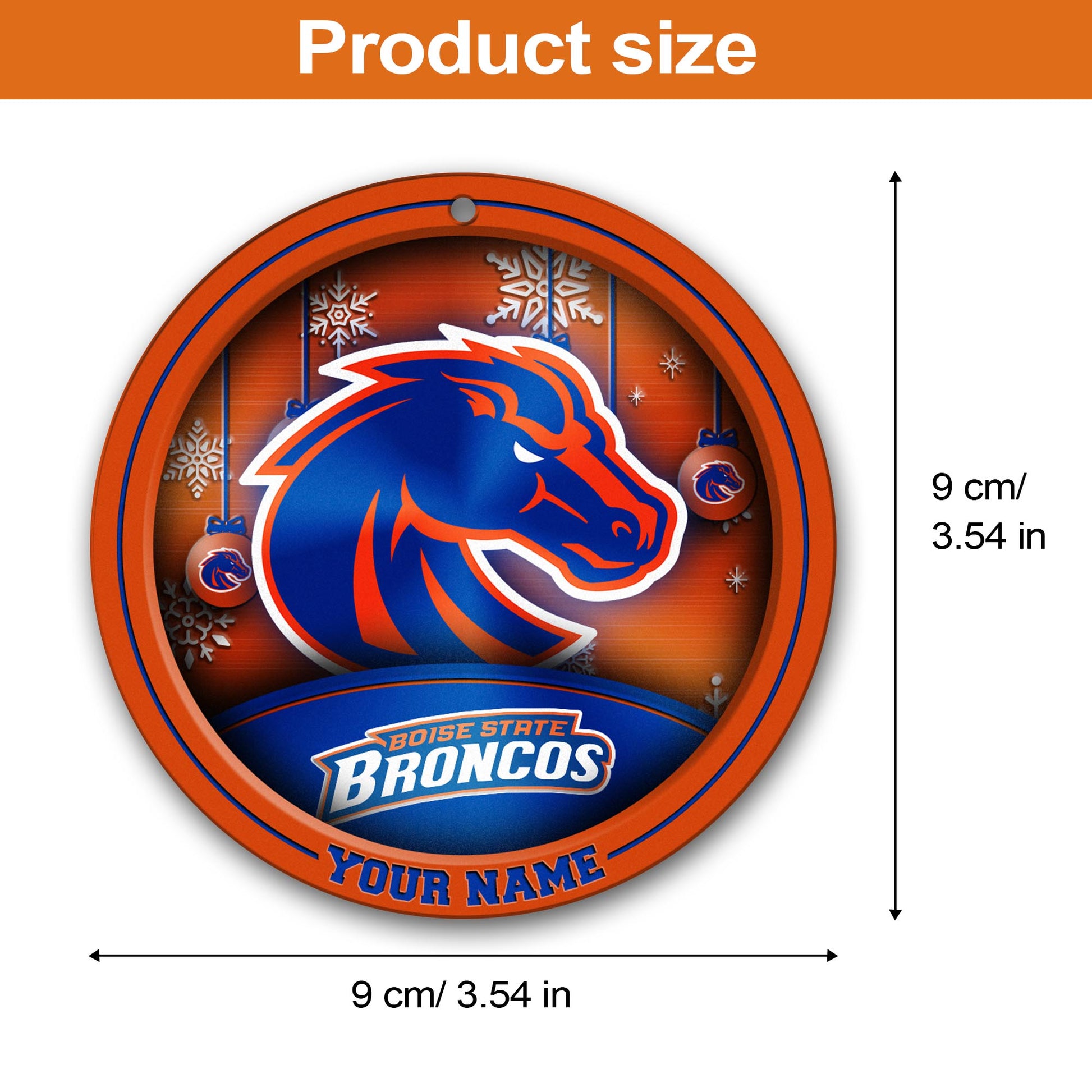 Boise State Broncos Circle Aluminium Custom Ornament 2 Side Trending New Arrivals H52912 ETUG311023
