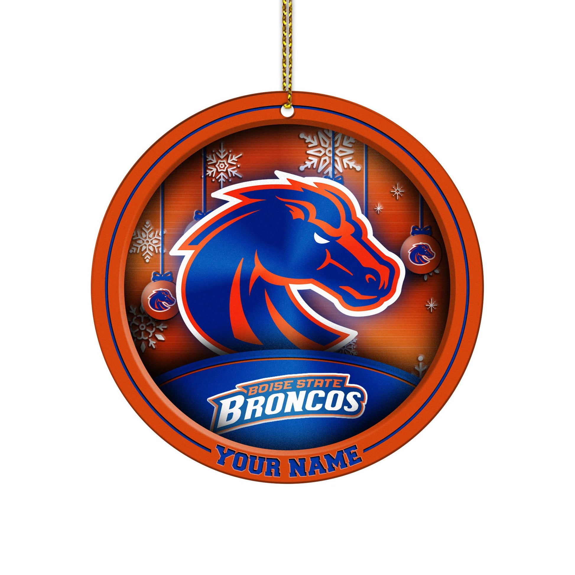 Boise State Broncos Circle Aluminium Custom Ornament 2 Side Trending New Arrivals H52912 ETUG311023