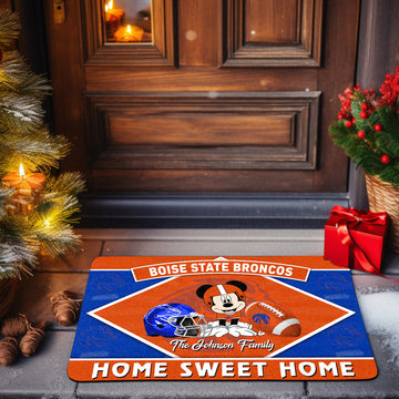 Boise State Broncos Doormat Custom Your Family Name, Sport Team And MK Doormat, FootBall Fan Gifts EHIVM-52722
