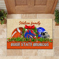 Boise State Broncos Doormat Personalized Your Name, Sport Team Doormat, Christmas Gifts For Football Fan, Home Decor ETHY-52726