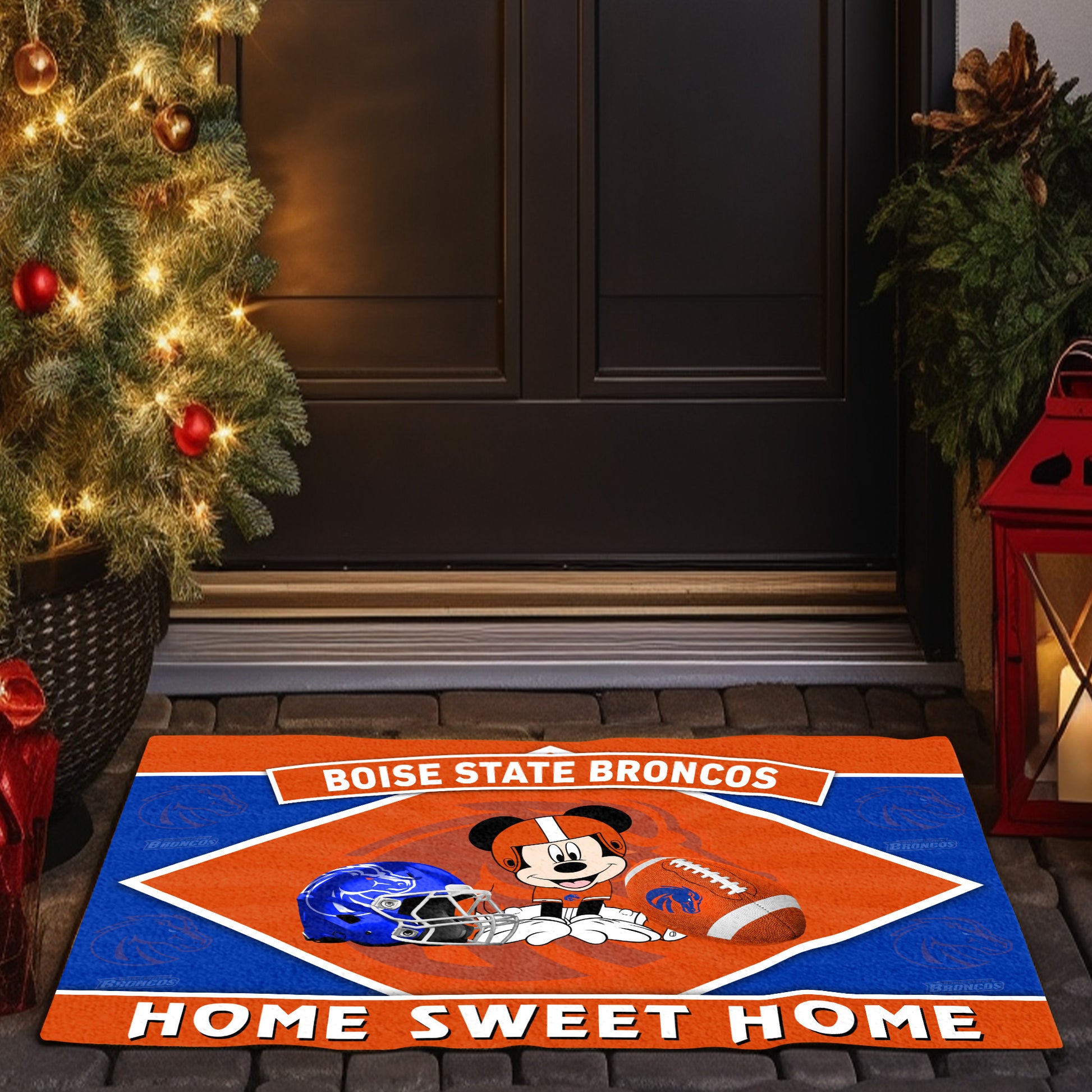 Boise State Broncos Doormat, Sport Team And MK Doormat, FootBall Fan Gifts