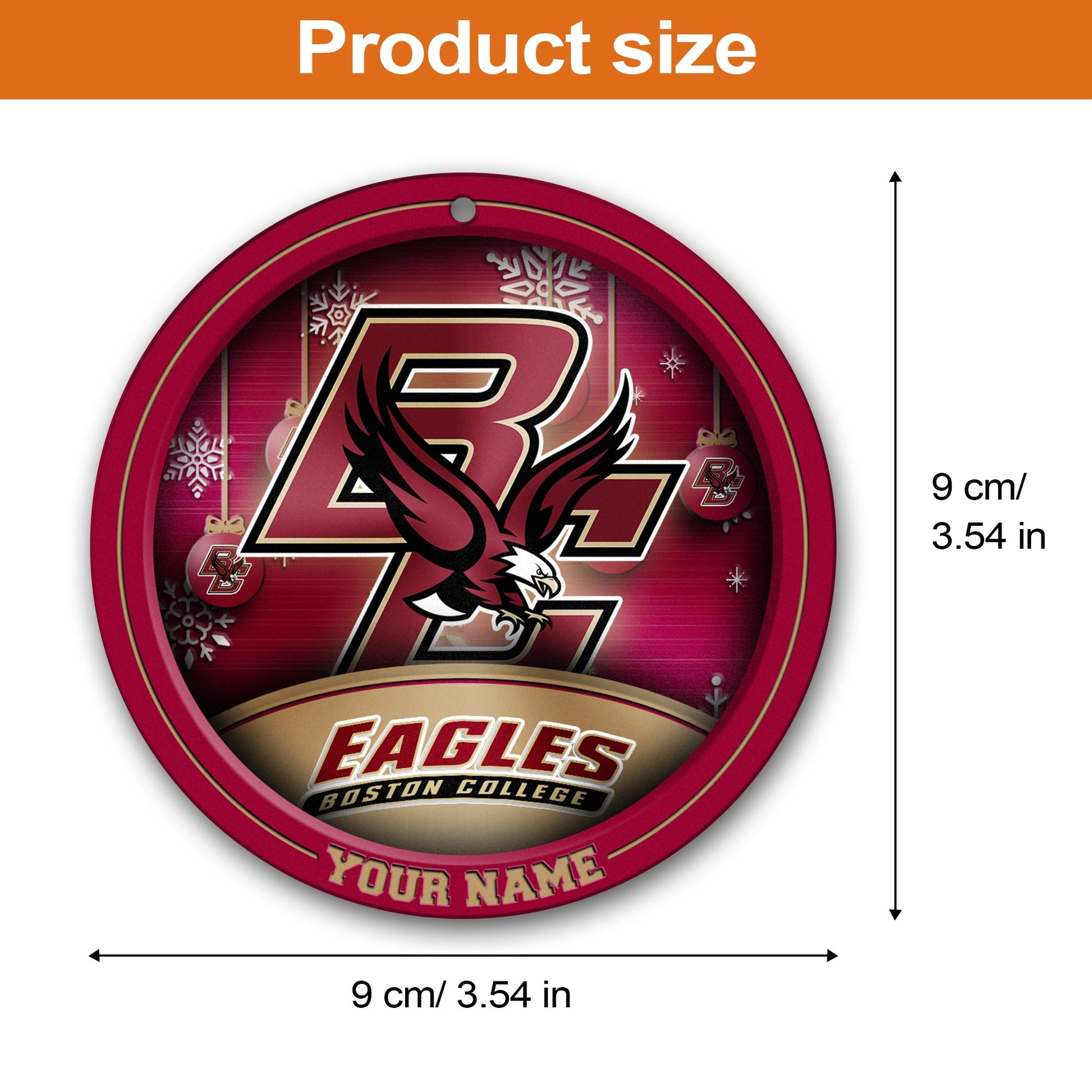Boston College Eagles Circle Aluminium Custom Ornament 2 Side Trending New Arrivals H52912 ETUG311023