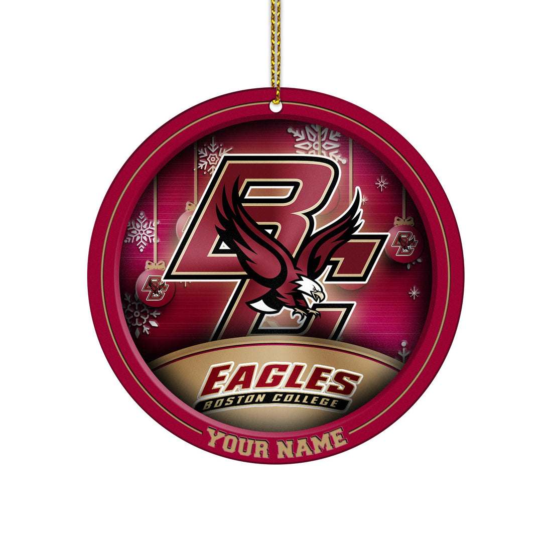 Boston College Eagles Circle Aluminium Custom Ornament 2 Side Trending New Arrivals H52912 ETUG311023