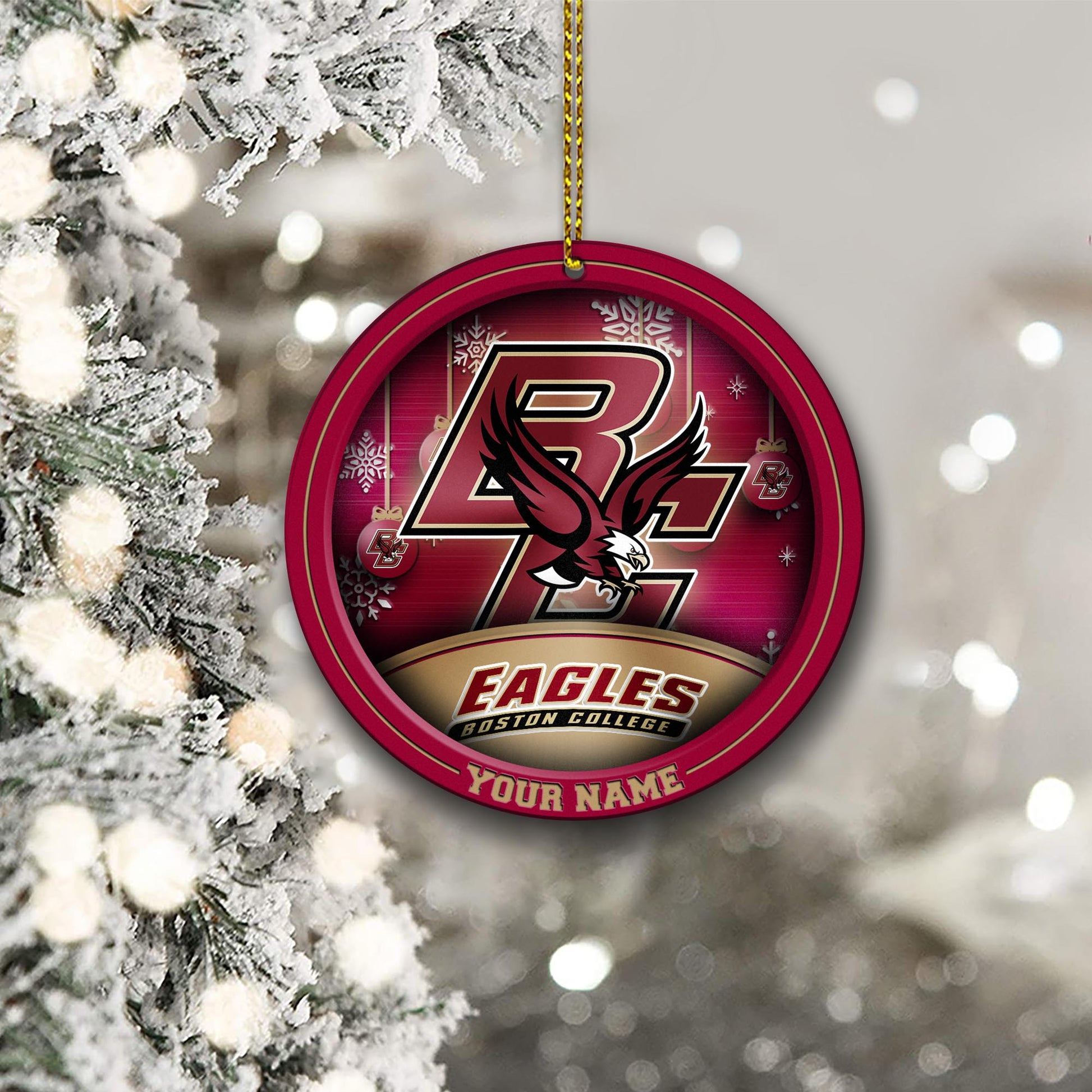 Boston College Eagles Circle Aluminium Custom Ornament 2 Side Trending New Arrivals H52912 ETUG311023