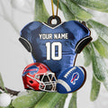Buffalo Bills 2 Layered Piece Wooden Ornament Custom Name And Number, Sport Team Ornament, Sport Gifts ETRG-52175