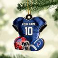 Buffalo Bills 2 Layered Piece Wooden Ornament Custom Name And Number, Sport Team Ornament, Sport Gifts ETRG-52175