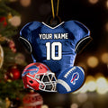 Buffalo Bills 2 Layered Piece Wooden Ornament Custom Name And Number, Sport Team Ornament, Sport Gifts ETRG-52175