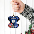 Buffalo Bills 2 Layered Piece Wooden Ornament Custom Name And Number, Sport Team Ornament, Sport Gifts ETRG-52175