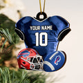 Buffalo Bills 2 Layered Piece Wooden Ornament Custom Name And Number, Sport Team Ornament, Sport Gifts ETRG-52175