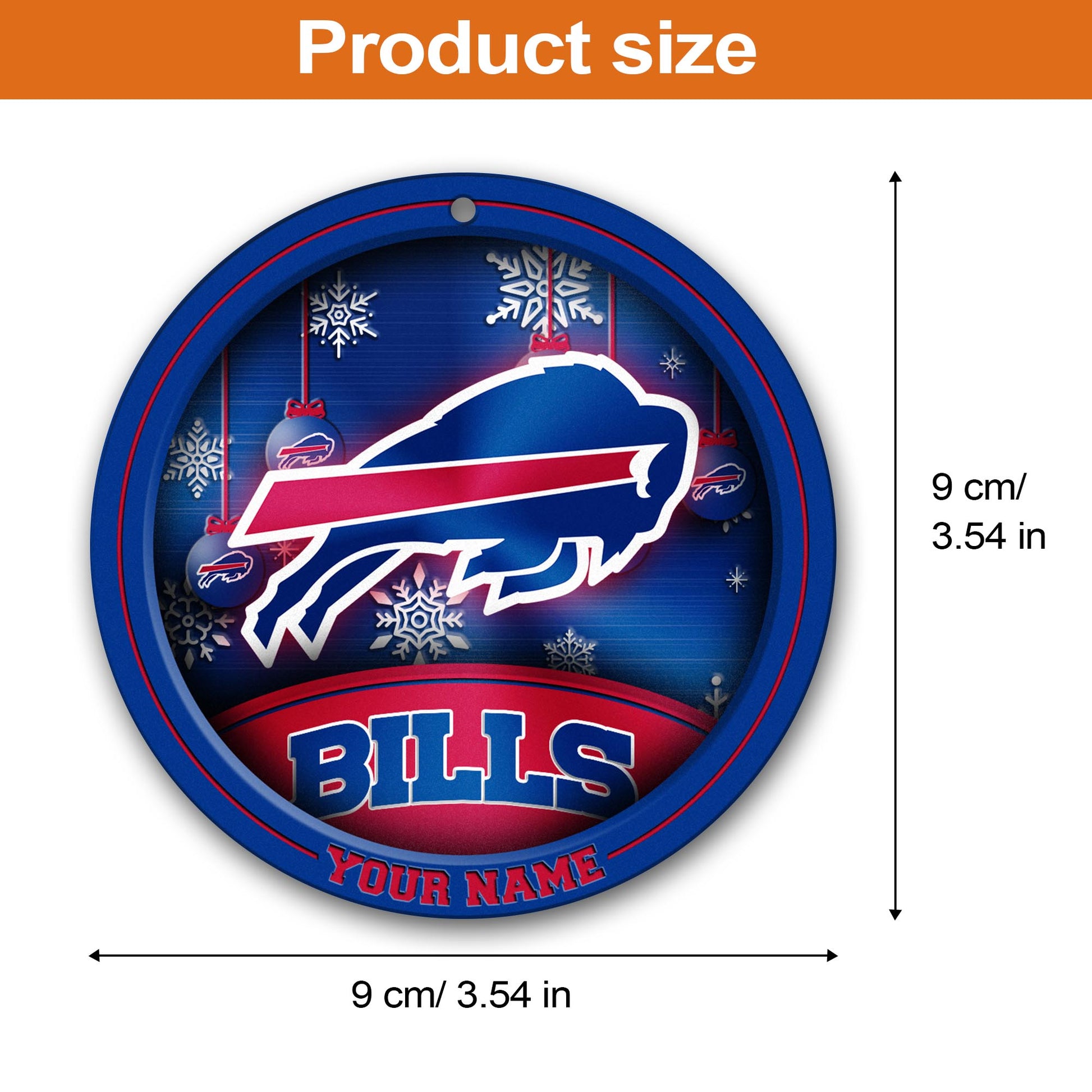 Buffalo Bills Circle Aluminium Custom Ornament 2 Side Trending New Arrivals H52912 ETUG311023