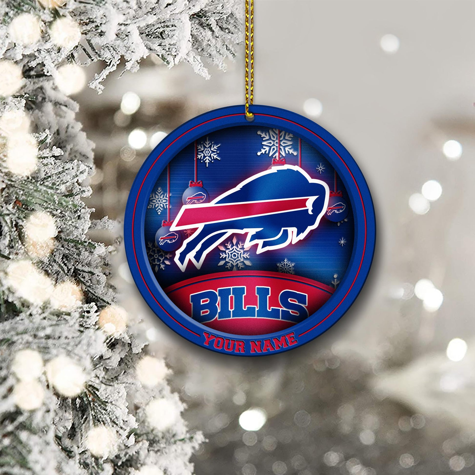 Buffalo Bills Circle Aluminium Custom Ornament 2 Side Trending New Arrivals H52912 ETUG311023