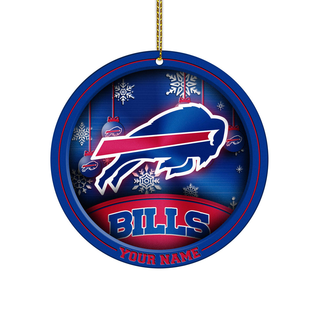 Buffalo Bills Circle Aluminium Custom Ornament 2 Side Trending New Arrivals H52912 ETUG311023