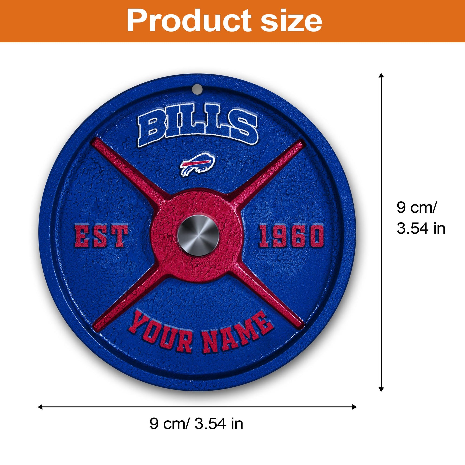 Buffalo Bills Fitness Circle Aluminium Custom Ornament 2 Side Trending New Arrivals H52884 ETUG311023