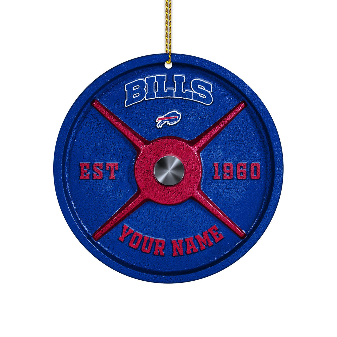 Buffalo Bills Fitness Circle Aluminium Custom Ornament 2 Side Trending New Arrivals H52884 ETUG311023