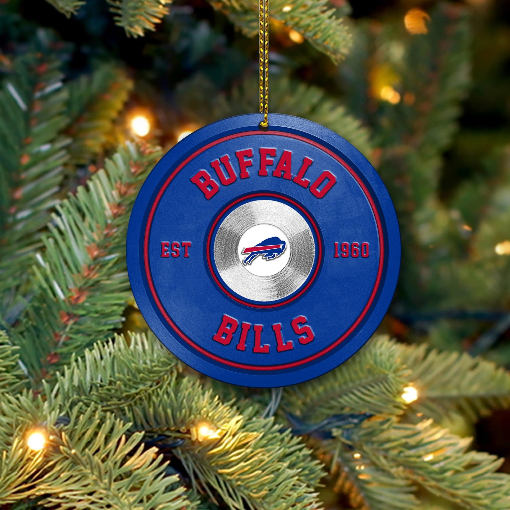 Buffalo Bills Fitness Circle Aluminium Ornament 2 Side Trending New Arrivals H52883 ETUG311023