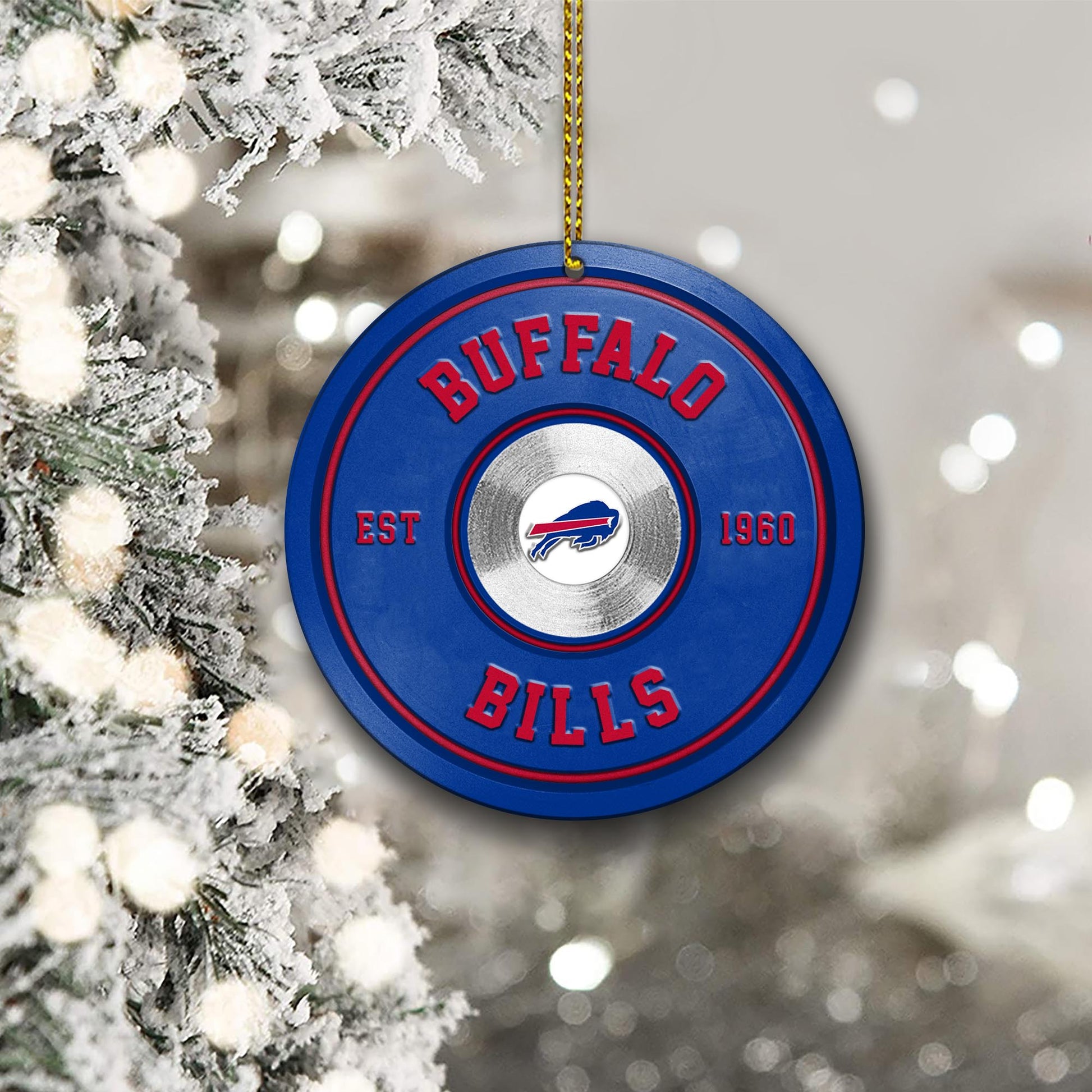 Buffalo Bills Fitness Circle Aluminium Ornament 2 Side Trending New Arrivals H52883 ETUG311023