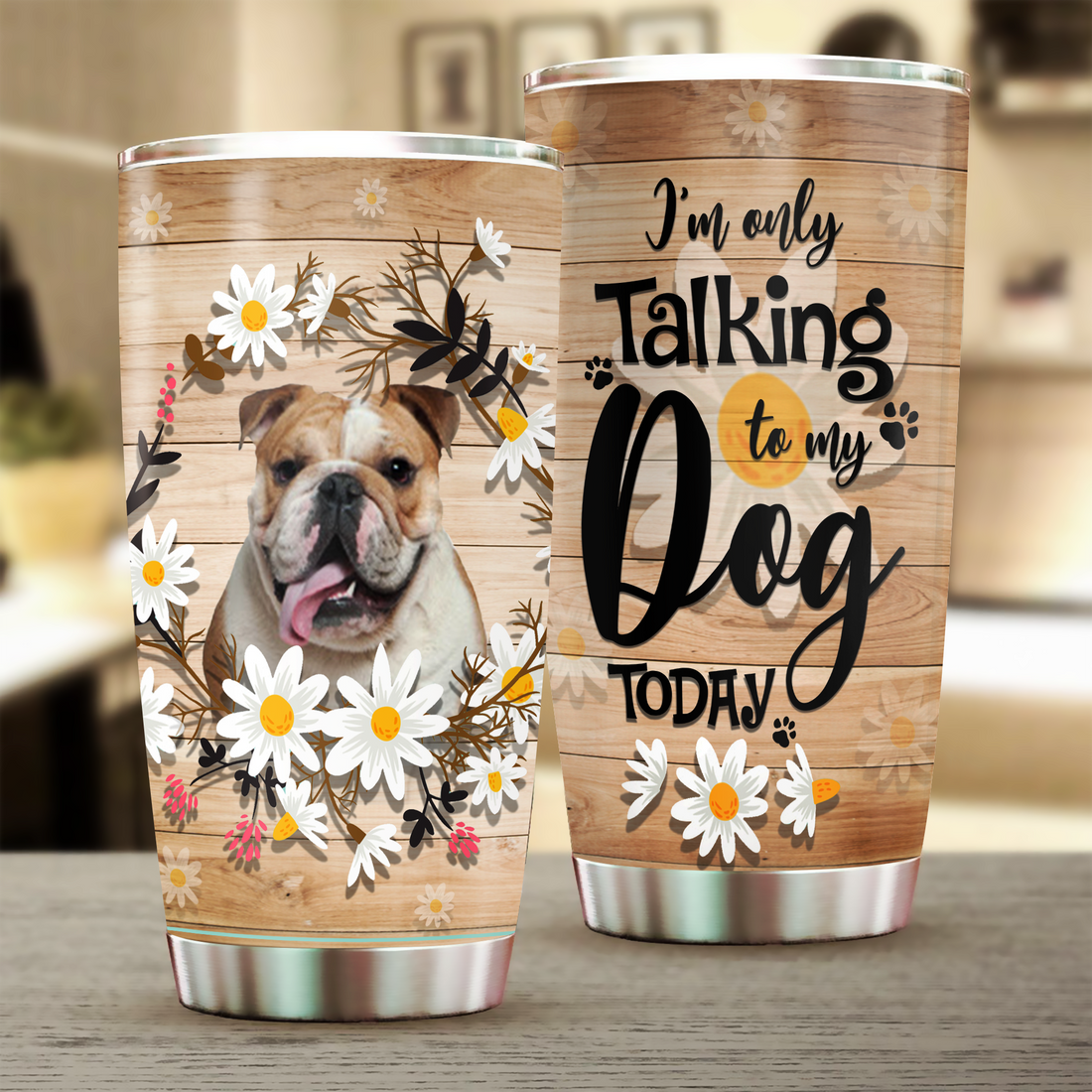 Bulldog Tumbler, Gift for Dog Lovers, Dog Dad, Dog Mom - TB169PA 