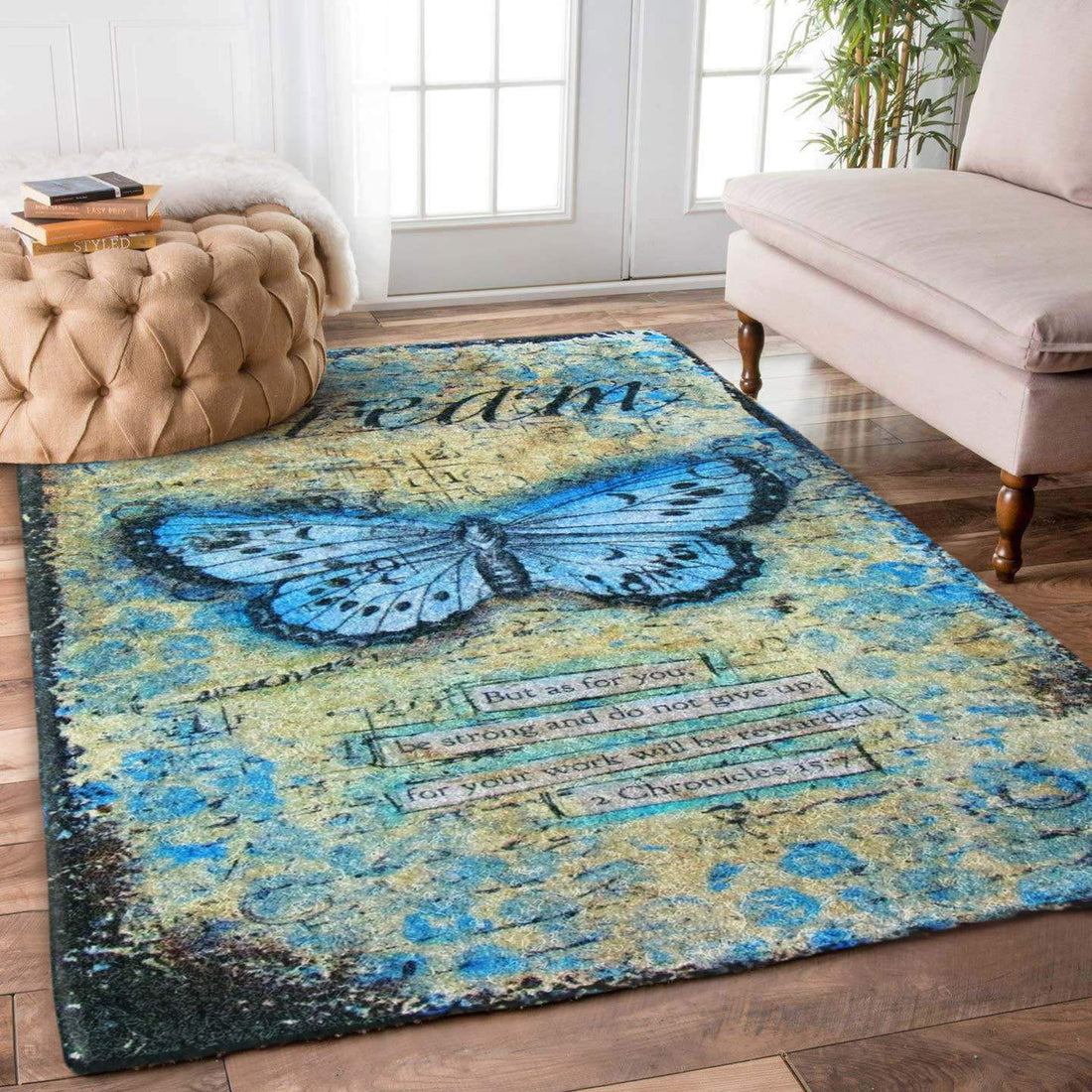 3D Printing Butterfly Limited Edition living room rug Rectangular rug