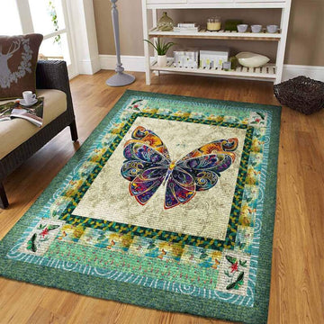 3D Printing Butterfly Limited Edition living room rug Rectangular rug