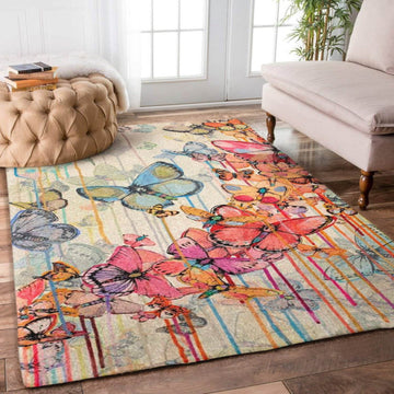 3D Printing Butterfly Limited Edition living room rug Rectangular rug