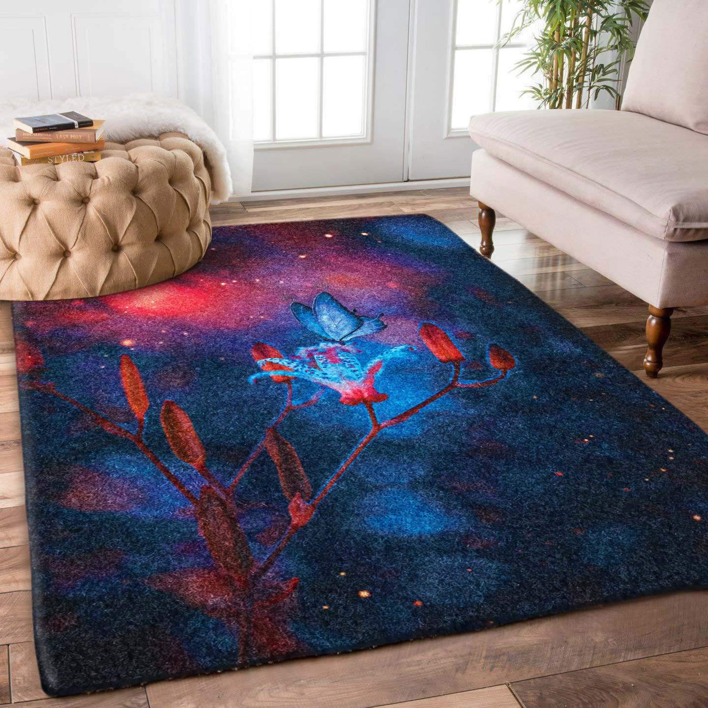 3D Printing Butterfly Limited Edition living room rug Rectangular rug